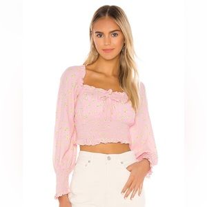 Faithfull The Brand Ella Top in Pink Luda Floral